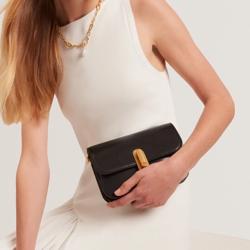 KKAYSA Polished Small Leather Crossbody Bag