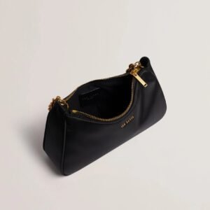 AGNISE Chain Detail Satin Shoulder Bag