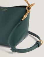 WAVELY Weave Handle Leather Small Bucket Bag