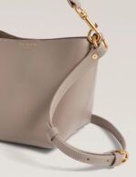 WAVELY Weave Handle Leather Small Bucket Bag