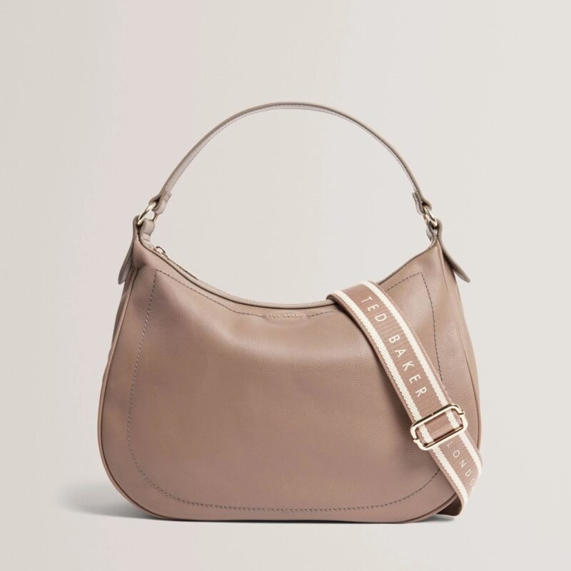 LYSHIA Webbing Large Leather Hobo Bag