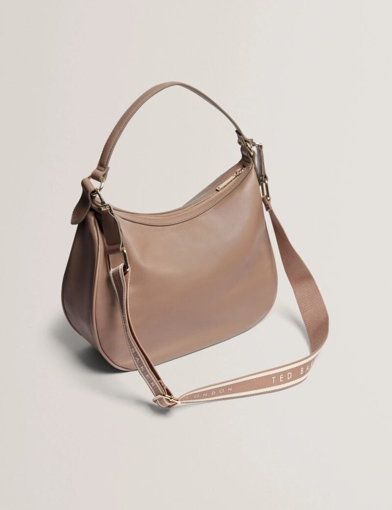 LYSHIA Webbing Large Leather Hobo Bag