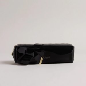 NIKARA Knot Bow Vinyl Makeup Brush Bag