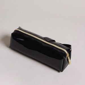 NIKARA Knot Bow Vinyl Makeup Brush Bag