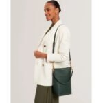 WANNDA Weave Handle Leather Medium Bucket Bag