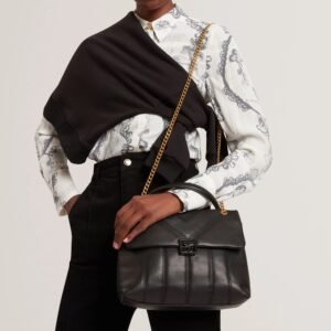 ANILEAH Leather Padded Shoulder Bag