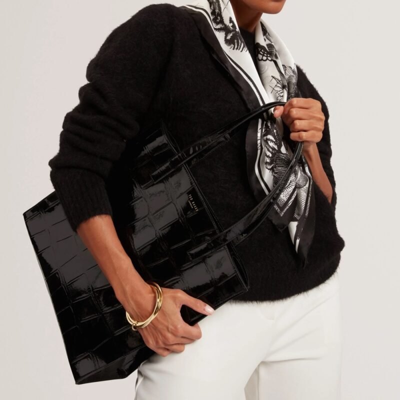 VANNDA Croc Effect Large Icon Bag