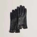 SHERYYS Bow Detail Soft Leather Gloves