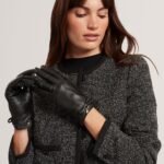 SHERYYS Bow Detail Soft Leather Gloves