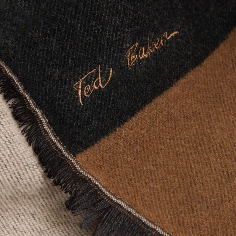 SUFFIA Colour Block Draped Buckle Poncho