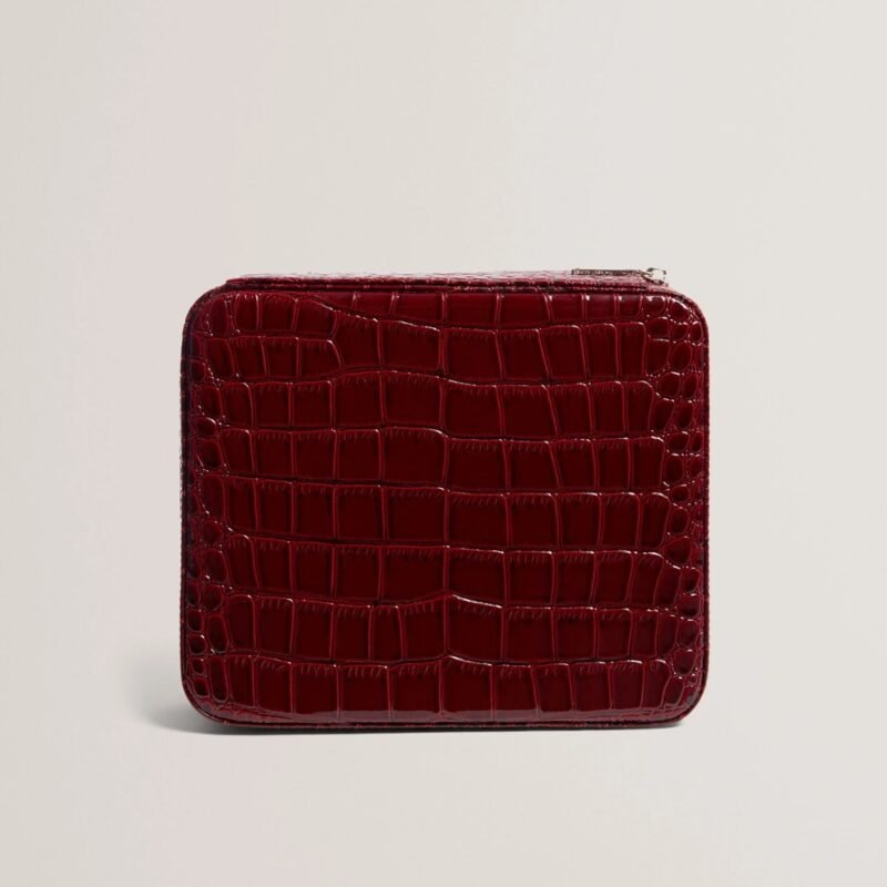 KALLIY Croc Effect Large Jewellery Case