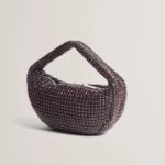 CRYSTOL Crystal Embellished Mini Slouch Handbag