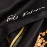 FLAIIR Floral Swirl Print Long Silk Scarf