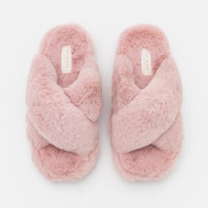 LOPPLY Fur Open Toe Slippers