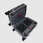 Cabin suitcase with front pocket for laptop