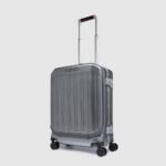 Cabin suitcase with front pocket for laptop