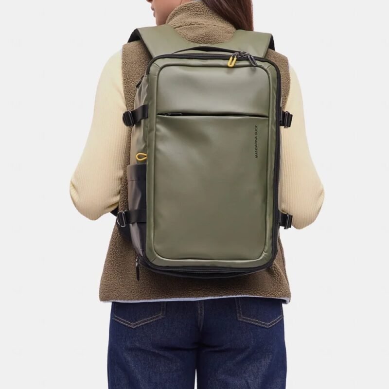 ECO COATED Travel backpack with double compartment