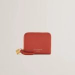 WESMIN Padlock Detail Small Leather Purse