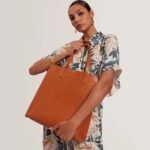 WENELLA Croc Effect Large Icon Bag