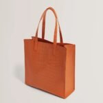 WENELLA Croc Effect Large Icon Bag