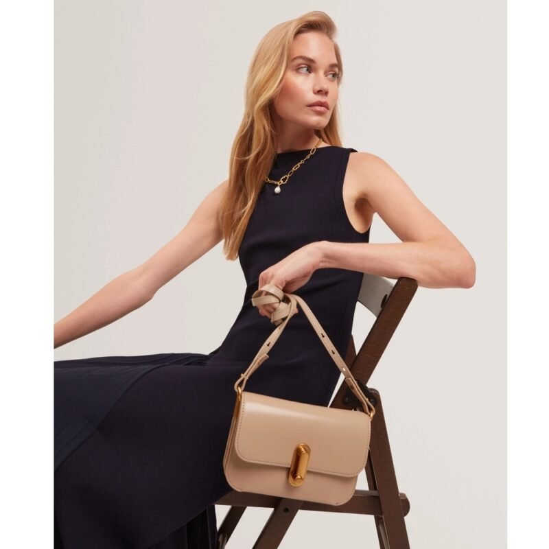 KKAYSA Polished Small Leather Crossbody Bag