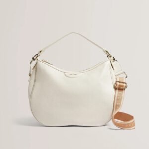 ESIAH Webbing Slouchy Leather Hobo Bag