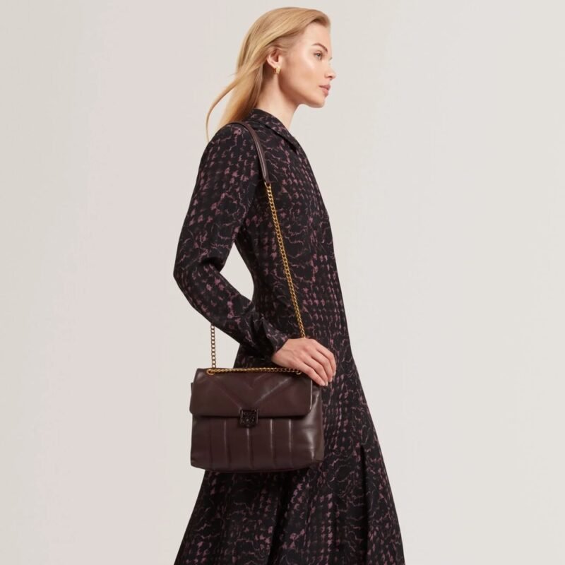 ANILEAH Leather Padded Shoulder Bag