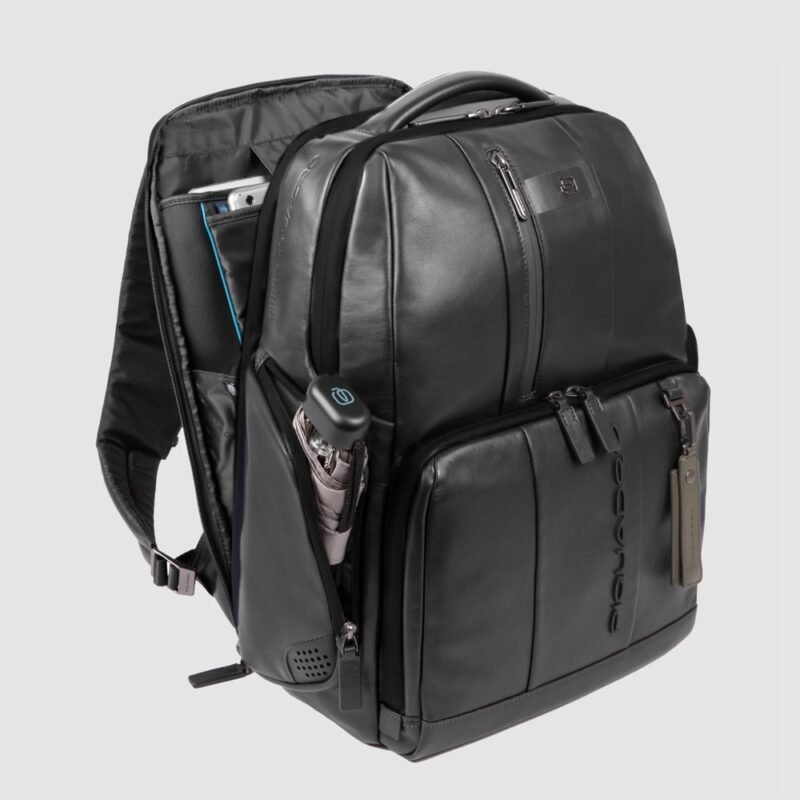 Leather Backpack for Laptop with RFID protection