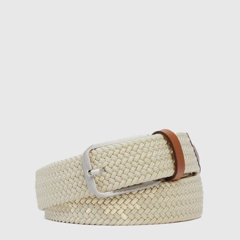 Men’s braided stretch belt with prong buckle