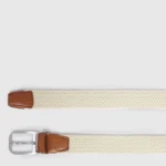 Men’s braided stretch belt with prong buckle