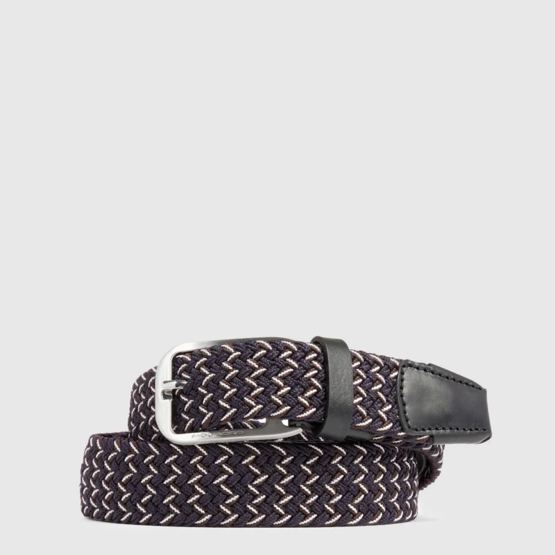 Men’s braided stretch belt with prong buckle