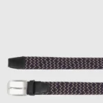 Men’s braided stretch belt with prong buckle