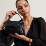 SSANSA Knot Bow Mini Top Handle Bag