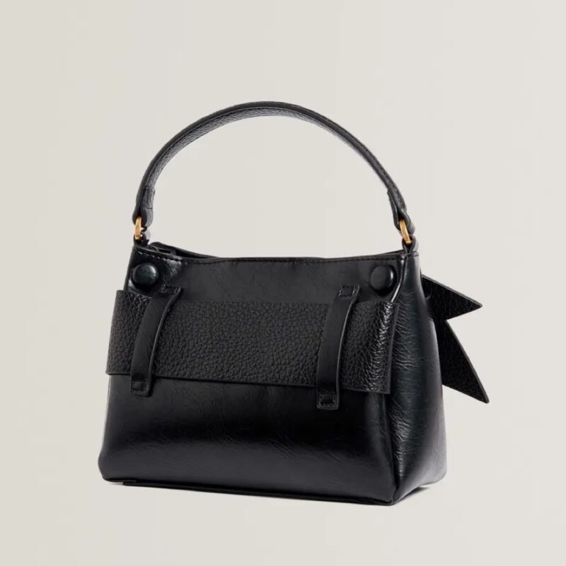 SSANSA Knot Bow Mini Top Handle Bag