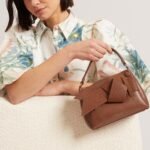 SSANSA Knot Bow Mini Top Handle Bag