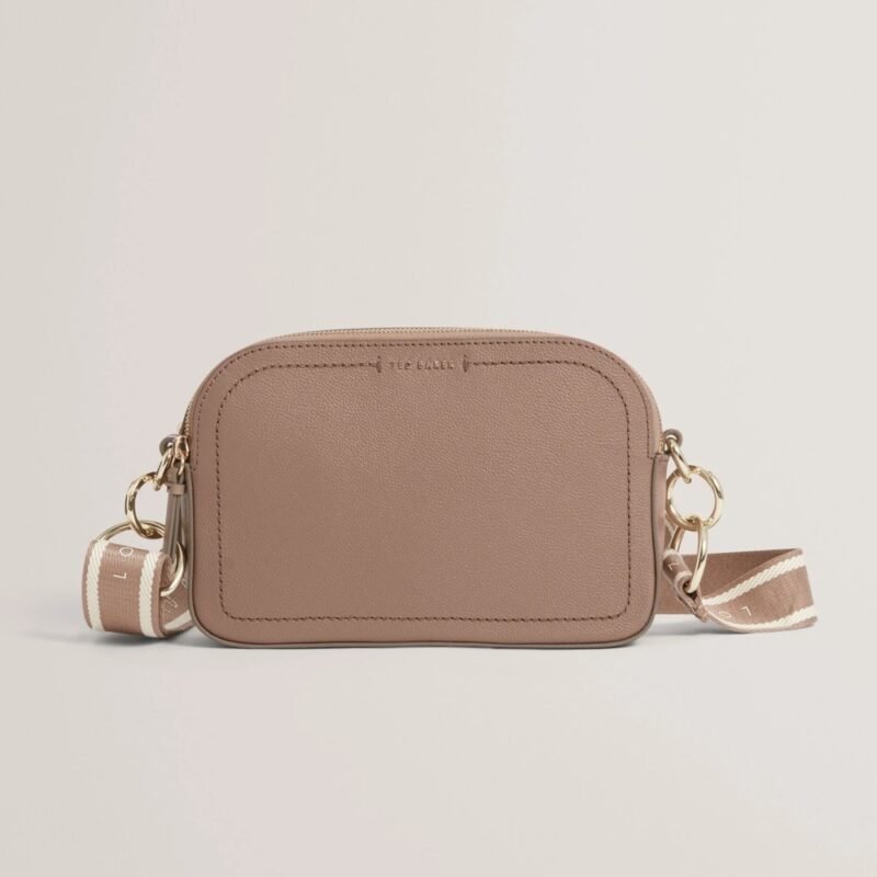 LUCEELE Webbing Leather Crossbody Bag
