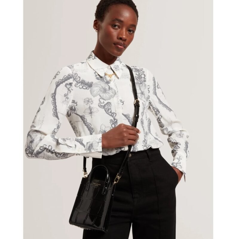 VIIENNA Croc Effect Mini Icon Bag