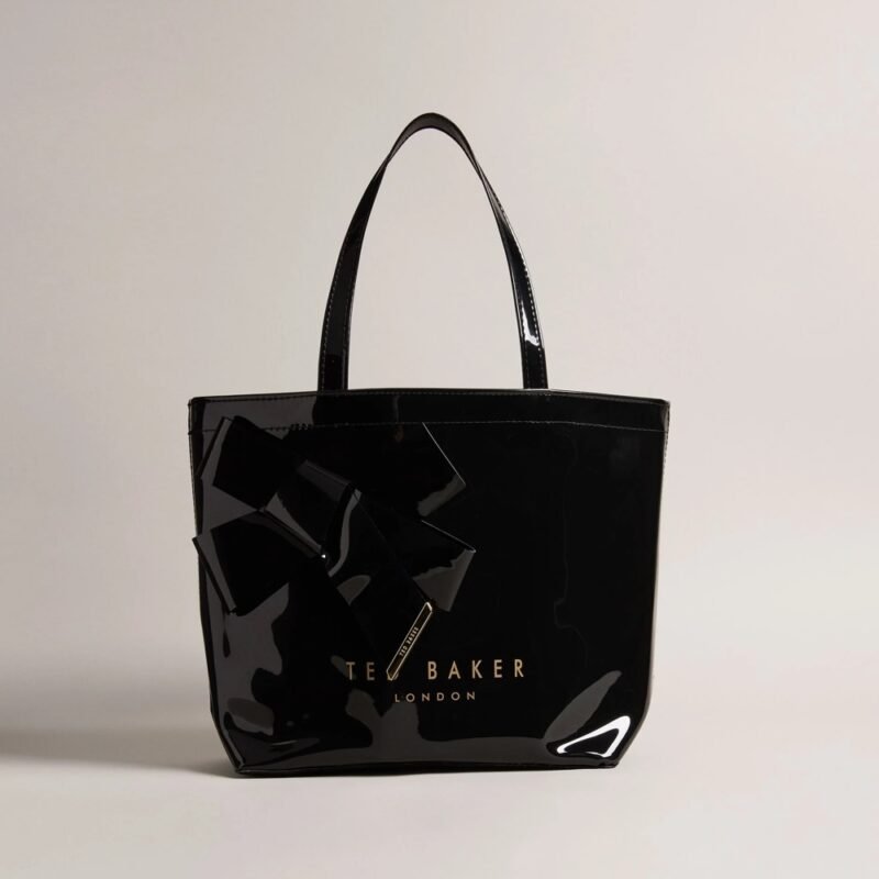 NIKICON Small Knot Bow Vinyl Icon Tote Bag
