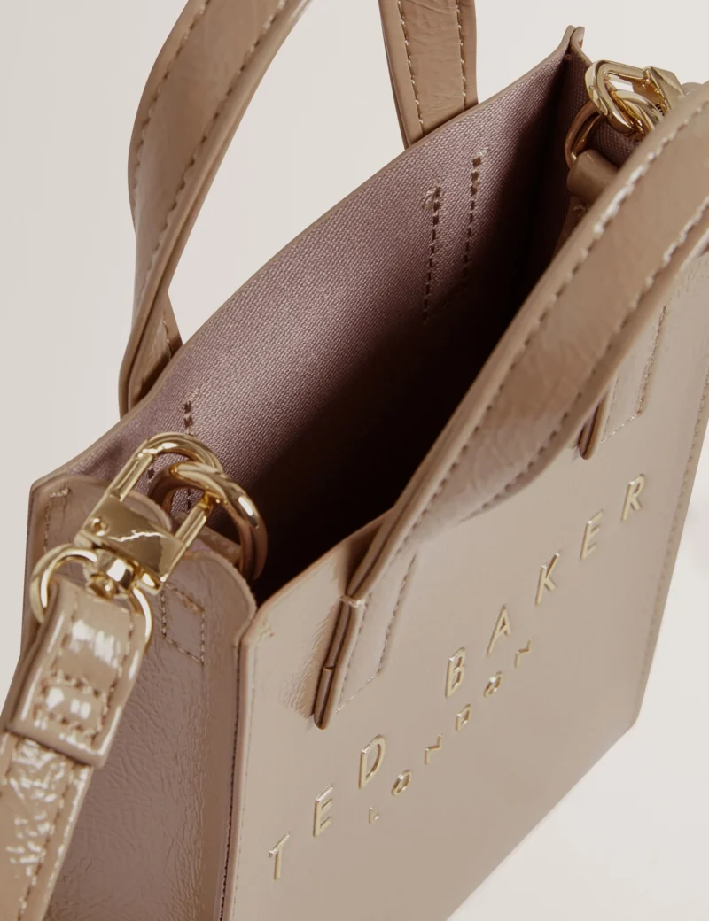 CRINKLL Mini Crinkle Patent Icon Tote Bag