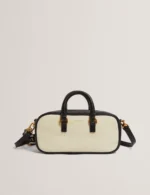 LAURALY Elongated Canvas Boxy Top Handle Bag