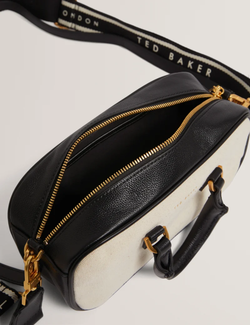 LAURALY Elongated Canvas Boxy Top Handle Bag