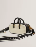 LAURALY Elongated Canvas Boxy Top Handle Bag