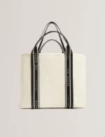 LAURINE Canvas Webbing Detail Large Shopper