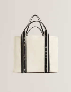 LAURINE Canvas Webbing Detail Large Shopper