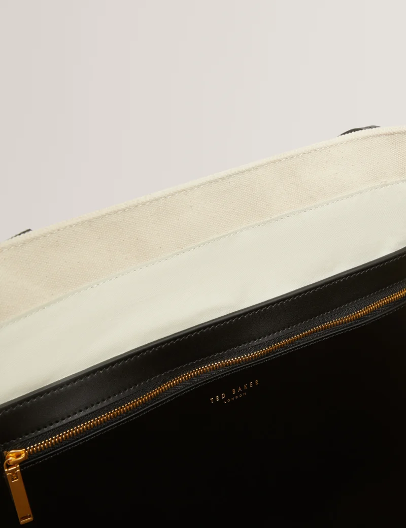 LAURINE Canvas Webbing Detail Large Shopper