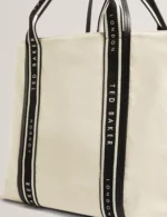 LAURINE Canvas Webbing Detail Large Shopper