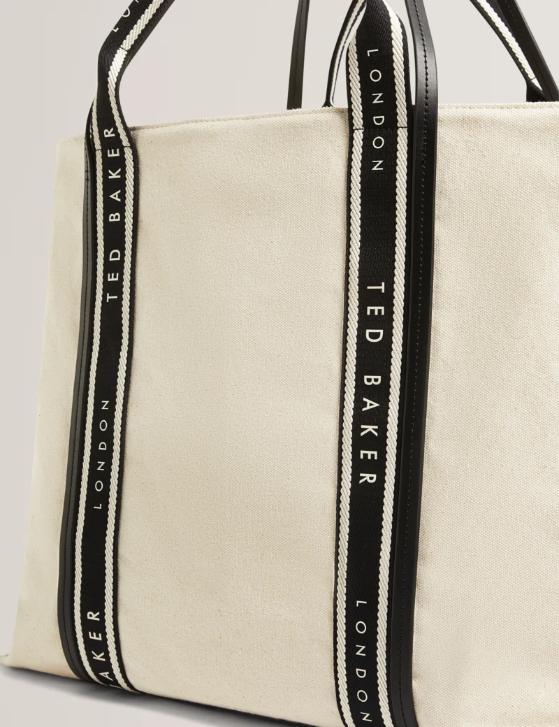 LAURINE Canvas Webbing Detail Large Shopper