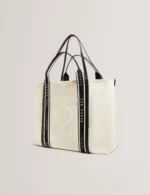 LAURINE Canvas Webbing Detail Large Shopper