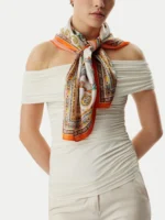 Silk foulard print