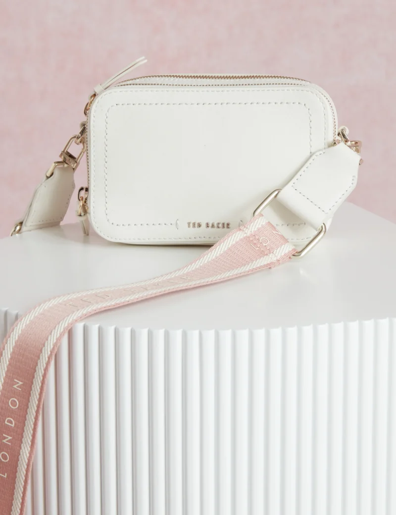 LUCEELE Webbing Leather Crossbody Bag